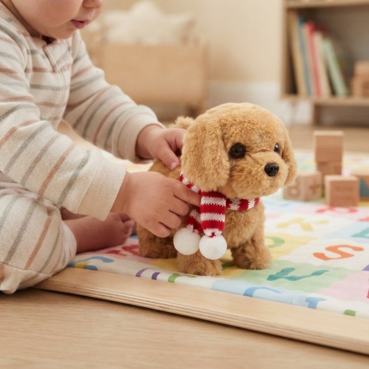 Mascota Perro Peluche Interactivo Camina Y Sonido Niños