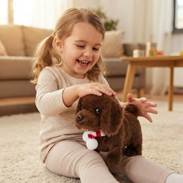 Mascota Perro Peluche Interactivo Camina Y Sonido Niños