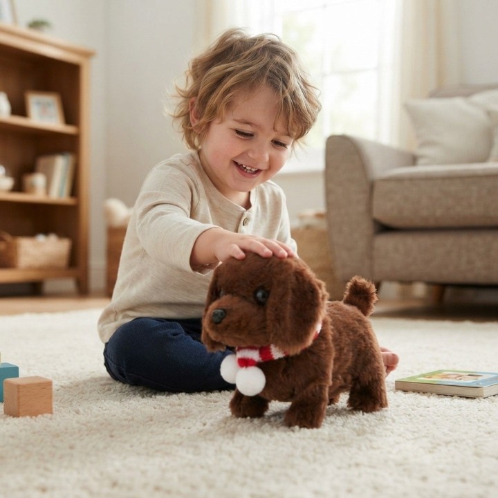 Mascota Perro Peluche Interactivo Camina Y Sonido Niños
