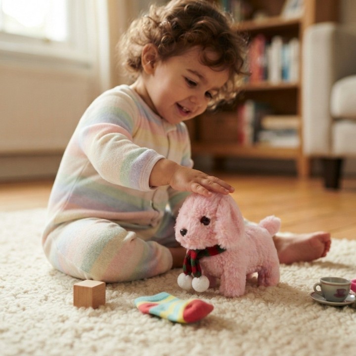 Mascota Perro Peluche Interactivo Camina Y Sonido Niños