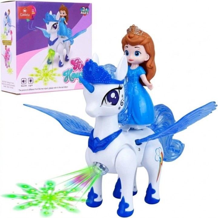 Unicornio Princesa Juguete Camina Luces Sonido Niñas