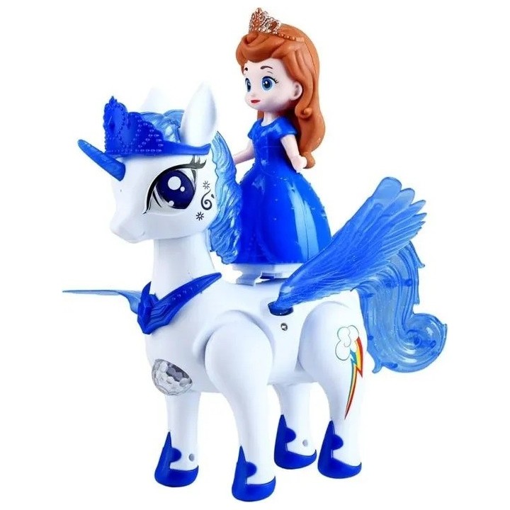 Unicornio Princesa Juguete Camina Luces Sonido Niñas