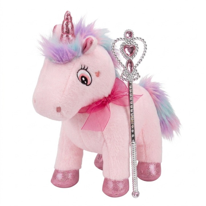 Unicornio Peluche Musical Mágico Con Alas Y Varita