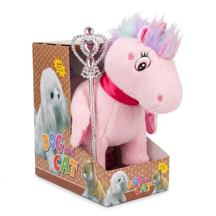 Unicornio Peluche Musical Mágico Con Alas Y Varita
