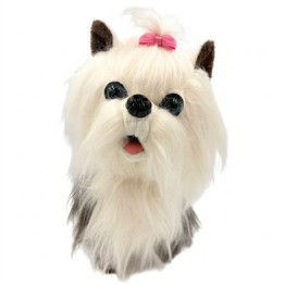 Peluche Interactivo Yorkshire Terrier Con Sonido Y Correa