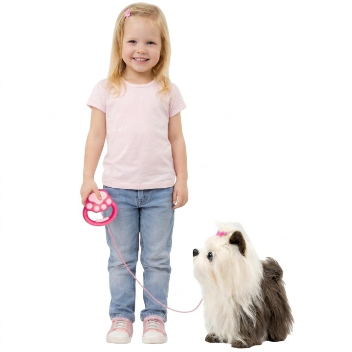 Peluche Interactivo Yorkshire Terrier Con Sonido Y Correa