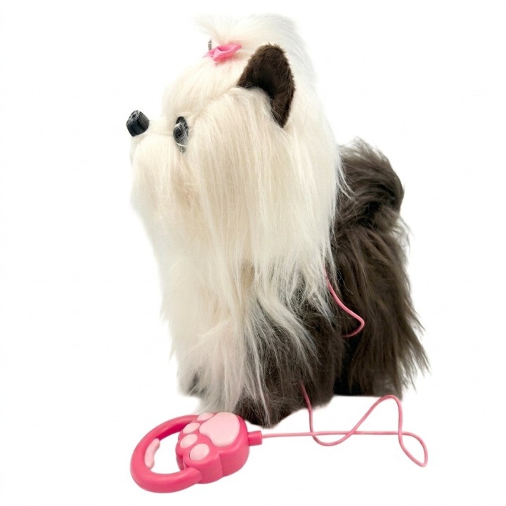 Peluche Interactivo Yorkshire Terrier Con Sonido Y Correa