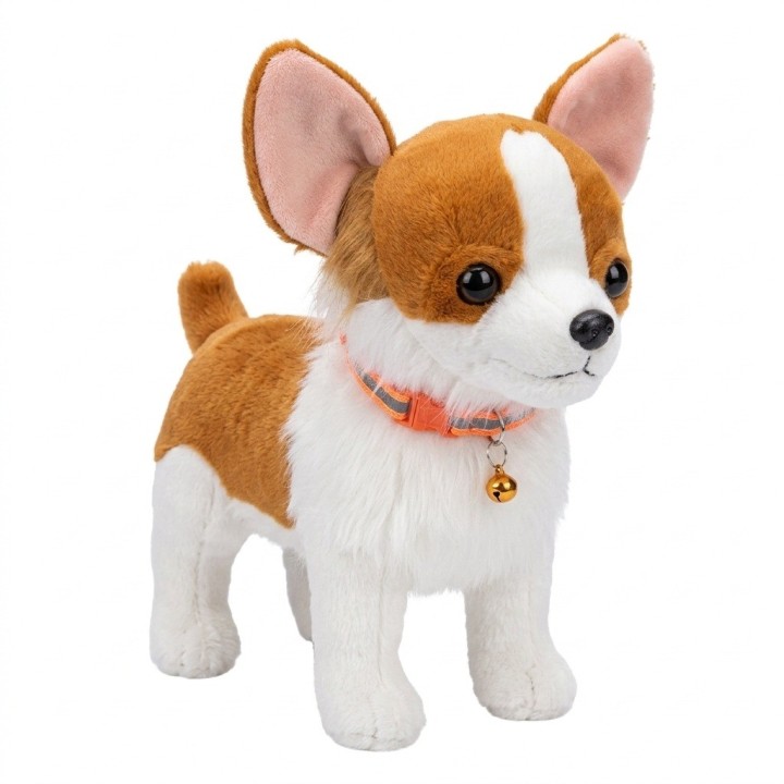 Perro De Peluche Chihuahua Interactivo Con Correa + Bateria