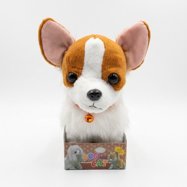 Perro De Peluche Chihuahua Interactivo Con Correa + Bateria