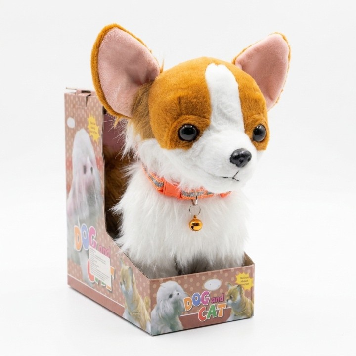 Perro De Peluche Chihuahua Interactivo Con Correa + Bateria