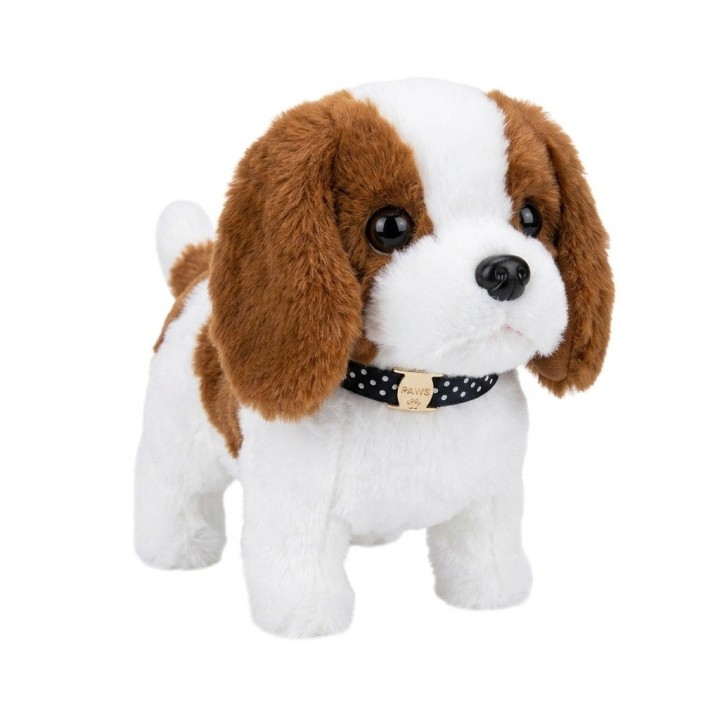 Perro De Peluche Marron Interactivo Camina Mascota Niños