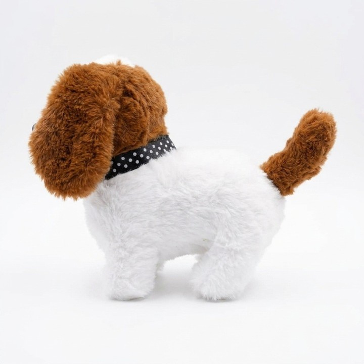 Perro De Peluche Marron Interactivo Camina Mascota Niños