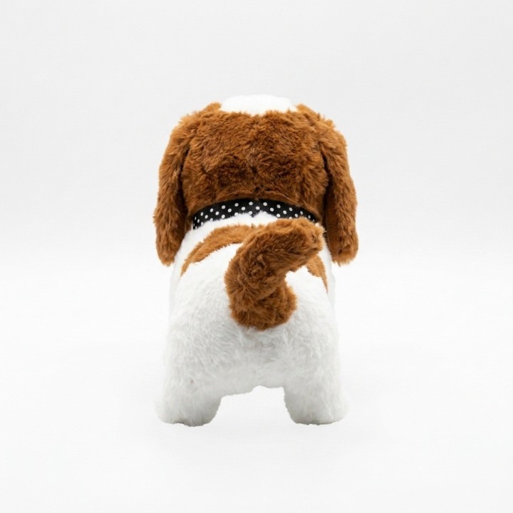 Perro De Peluche Marron Interactivo Camina Mascota Niños