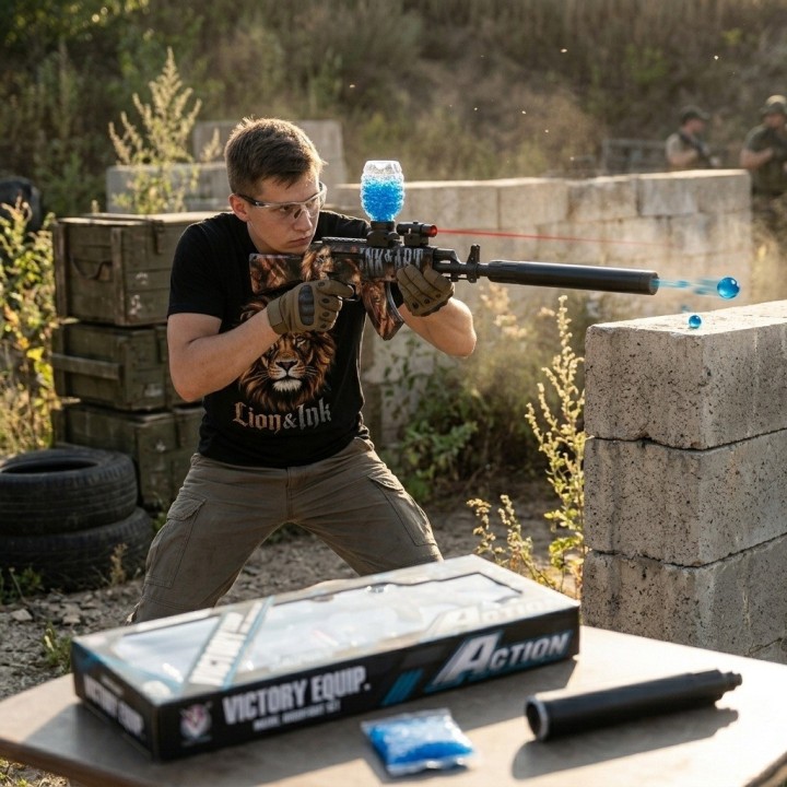 Rifle Juguete León Lanza Hidrogel Y Dardos Recargable