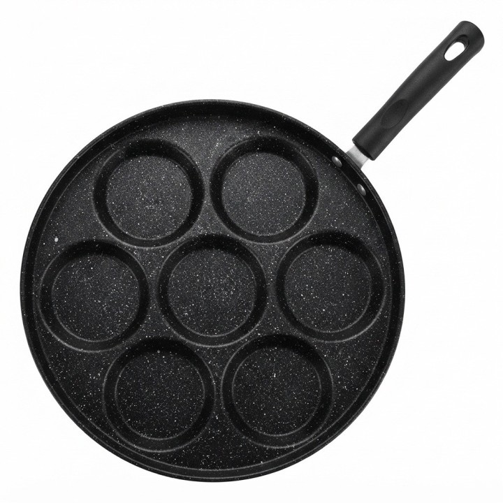 Sartén Antiadherente Para Mini Pancakes O Huevos 7 Cavidades