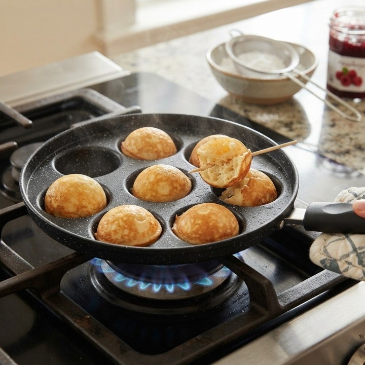 Sartén Antiadherente Para Mini Pancakes O Huevos 7 Cavidades