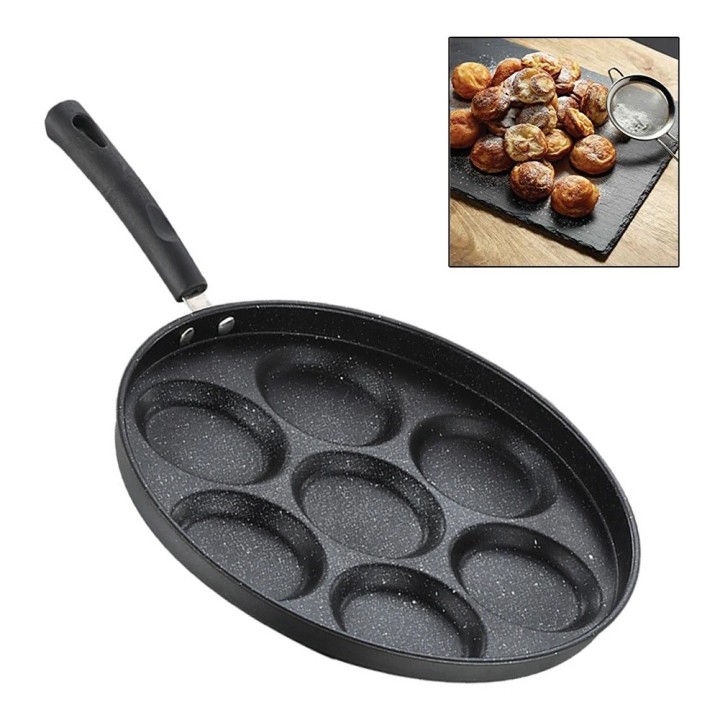 Sartén Antiadherente Para Mini Pancakes O Huevos 7 Cavidades