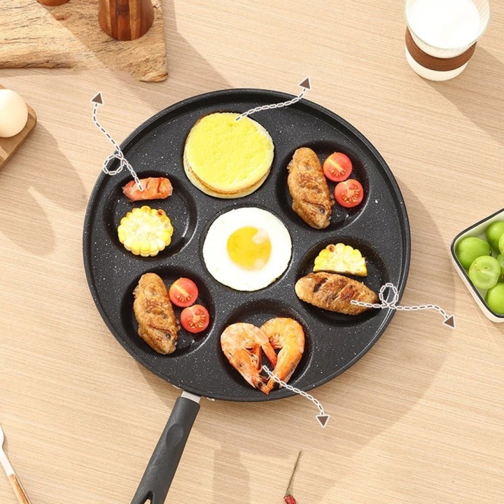 Sartén Antiadherente Para Mini Pancakes O Huevos 7 Cavidades