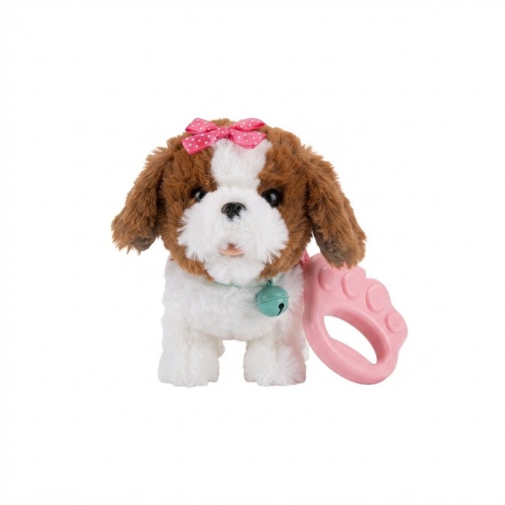 Perro De Peluche Interactivo Con Correa Sonido + Baterias