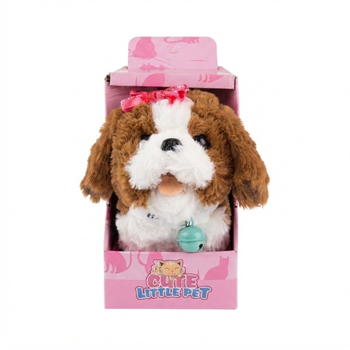 Perro De Peluche Interactivo Con Correa Sonido + Baterias
