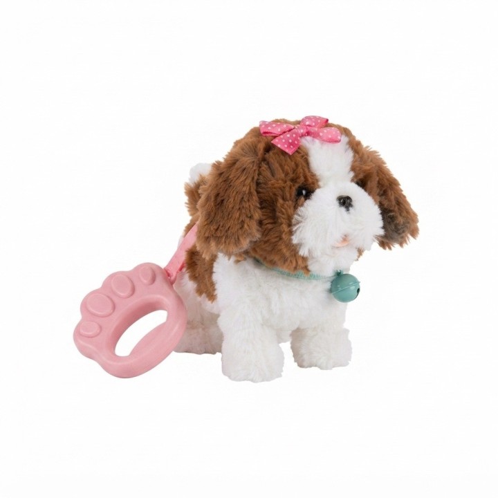 Perro De Peluche Interactivo Con Correa Sonido + Baterias