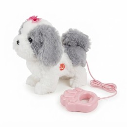 Perro De Peluche Interactivo Con Correa Sonido + Baterias