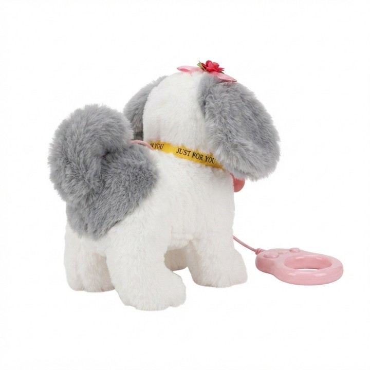 Perro De Peluche Interactivo Con Correa Sonido + Baterias