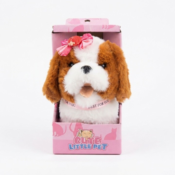 Perro De Peluche Interactivo Con Correa Sonido + Baterias