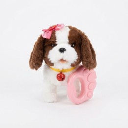 Perro De Peluche Interactivo Con Correa Sonido + Baterias