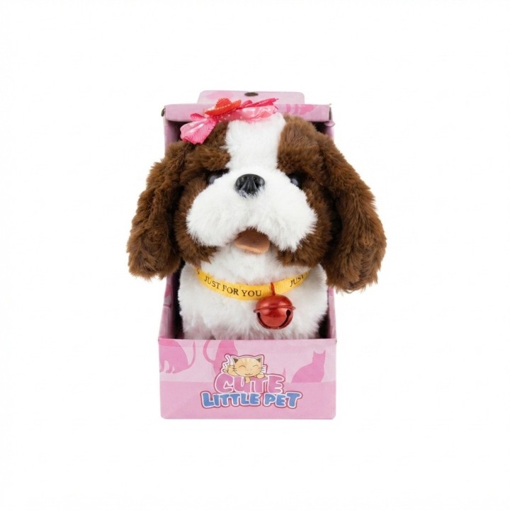 Perro De Peluche Interactivo Con Correa Sonido + Baterias