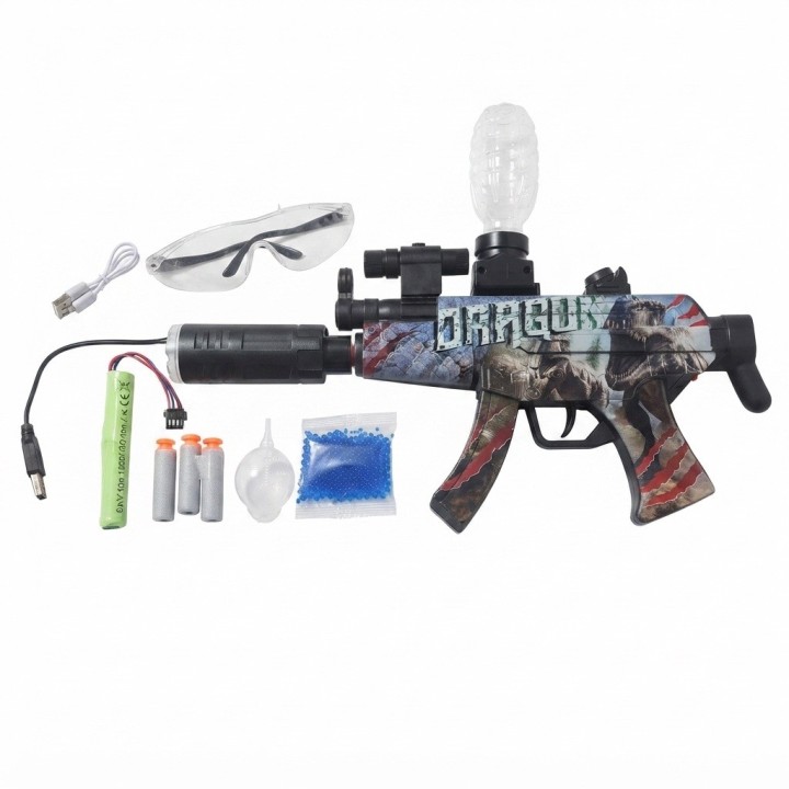 Rifle Dragon Juguete Lanza Hidrogel Y Dardos Recargable