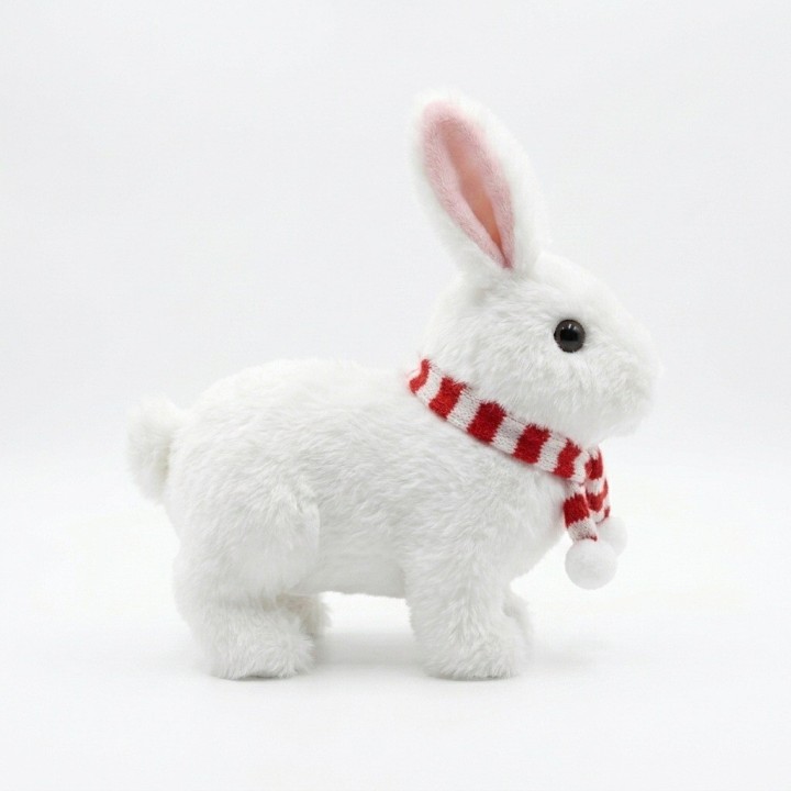 Conejo De Peluche Interactivo Con Bufanda Y Sonido