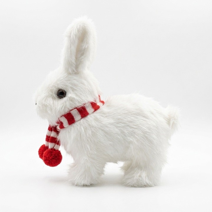Conejo De Peluche Interactivo Con Bufanda Y Sonido