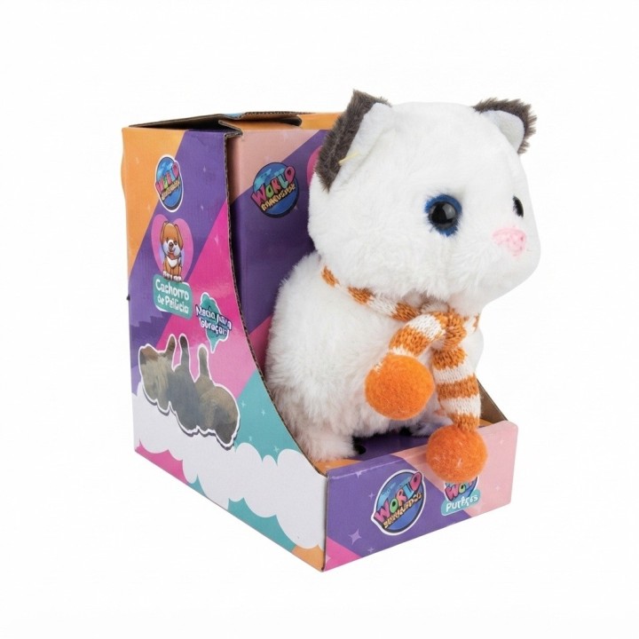 Gato De Peluche Interactivo Con Movimiento Sonido + Bateria