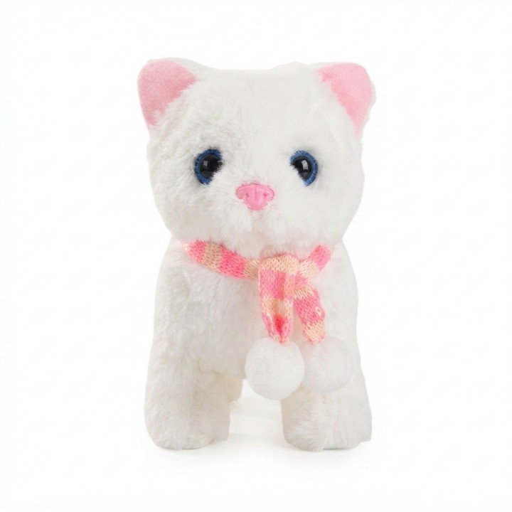 Gato De Peluche Interactivo Con Movimiento Sonido + Bateria
