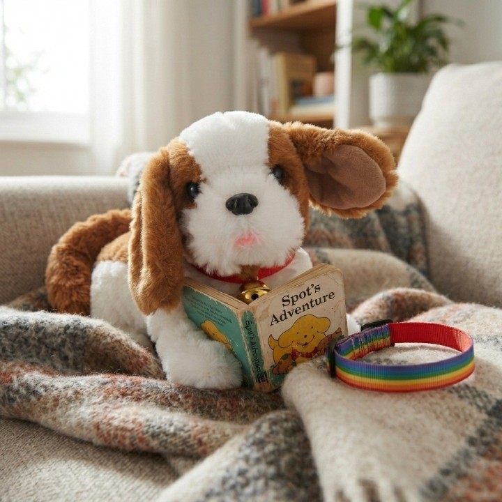 Perro De Peluche Interactivo Con Movimiento Sonido + Bateria