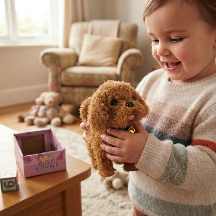 Perro De Peluche Interactivo Con Movimiento Sonido + Bateria