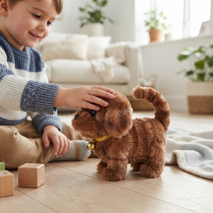 Perro De Peluche Interactivo Con Movimiento Sonido + Bateria