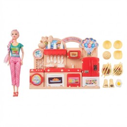 Set Muñeca Beauty Girl Con Cocina Y Accesorios