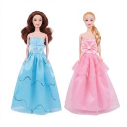 Set 2 Muñecas Princesas Con Vestidos Extras Y Accesorios