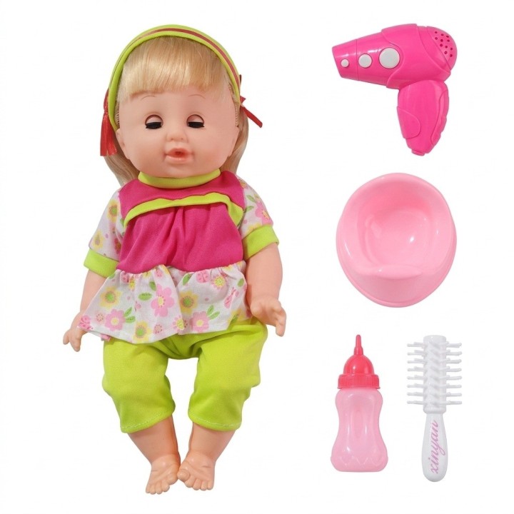 Set Muñeca Bebé Cufan Con Accesorios Bacinilla Y Sonidos