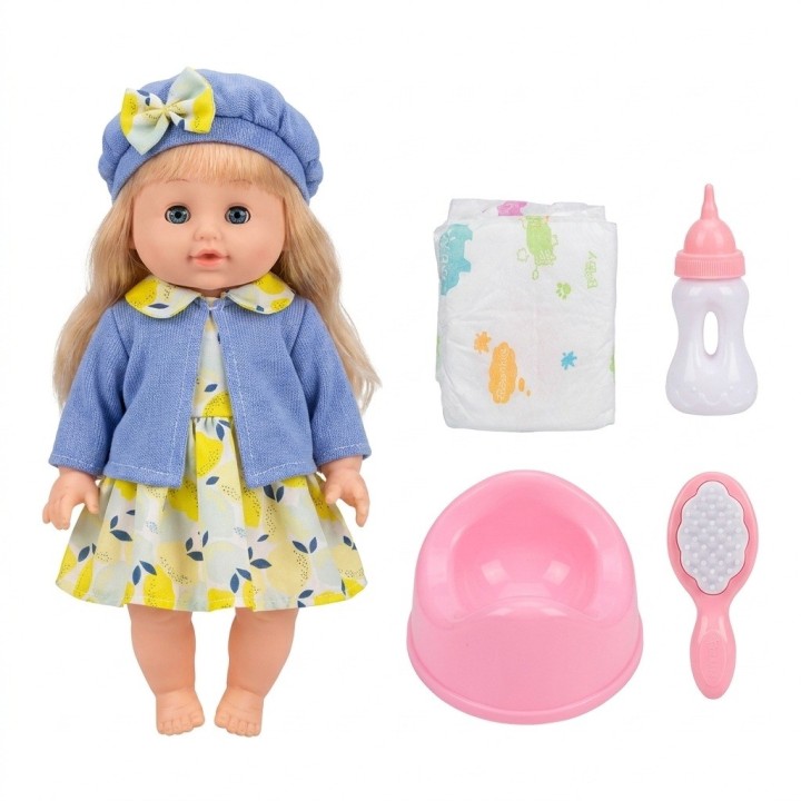 Set Muñeca Bebé Cufan Que Toma Tetero Y Hace Chichí
