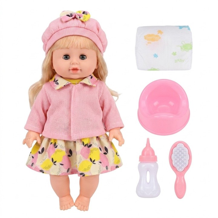 Set Muñeca Bebé Cufan Que Toma Tetero Y Hace Chichí