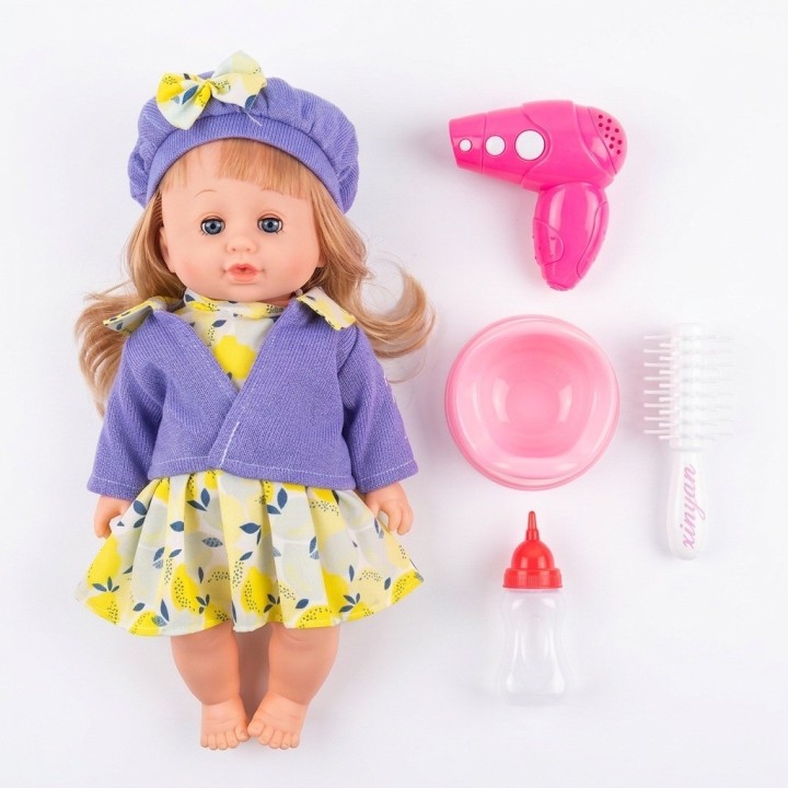 Muñeca Interactiva Cufan Con Secador Y Accesorios