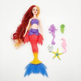 Muñeca Sirena Mágica Con Luz, Música Y Accesorios Niñas