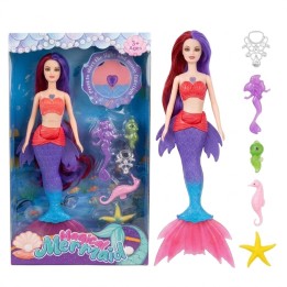 Muñeca Sirena Mágica Con Luz, Música Y Accesorios Niñas