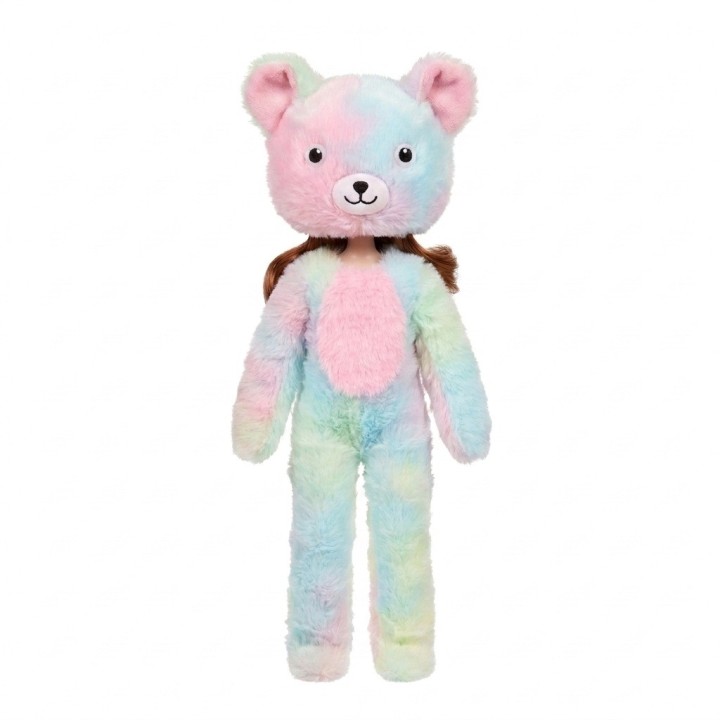 Muñeca Disfraz Peluche Oso Arcoíris Con Accesorios