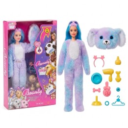 Muñeca Disfraz Peluche Oso Arcoíris Con Accesorios