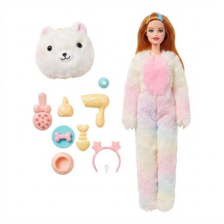 Muñeca Disfraz Peluche Oso Arcoíris Con Accesorios
