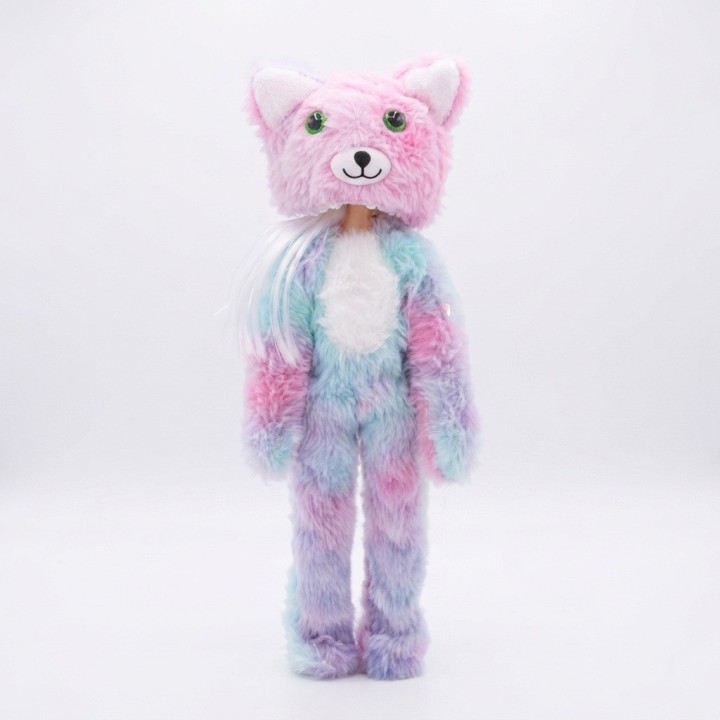 Muñeca Disfraz Peluche Oso Arcoíris Con Accesorios